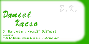 daniel kacso business card